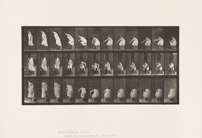Plaat 423. Toilet; Schoenen Aantrekken en Opstaan uit Stoel door Eadweard Muybridge