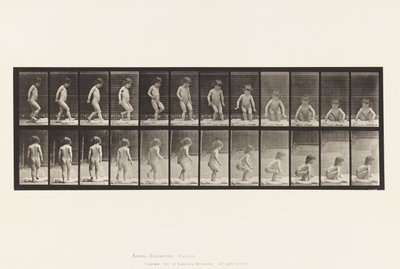 Plaat 476. Kind, zittend op de grond door Eadweard Muybridge