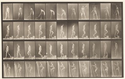 Plaat 486. A, Lawn Tennis; B, Een stap omhoog, 1872-1885 door Eadweard Muybridge
