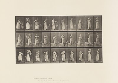 Plaat 495. Diverse Fasen van de Toilet door Eadweard Muybridge