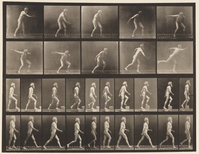 Schijf werpen; trap oplopen; lopen door Eadweard Muybridge
