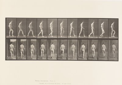 Locomotorische ataxie; lopen door Eadweard Muybridge