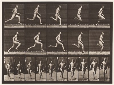 Plaat 60. Rennen op een halve mijl tempo (schoenen) door Eadweard Muybridge