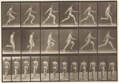 Plaat 64. Rennen op volle snelheid door Eadweard Muybridge