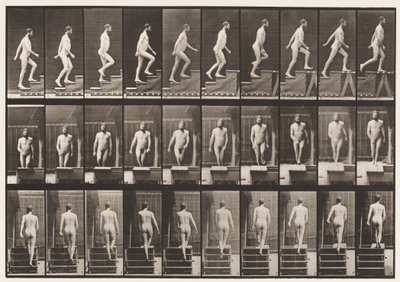 Plaat 90. Trappen oplopen door Eadweard Muybridge