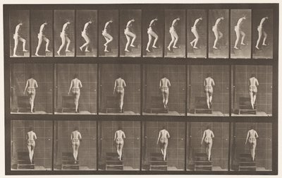 Plaat 93. Trap oplopen door Eadweard Muybridge