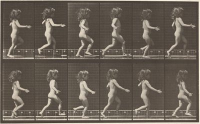 Plaat nummer 469. Rennend kind,1887 (foto) door Eadweard Muybridge