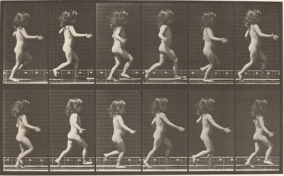 Plaat Nummer 469. Kind dat Rent door Eadweard Muybridge
