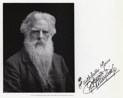 Portret van Eadweard Muybridge (zwart-wit foto) door Eadweard Muybridge