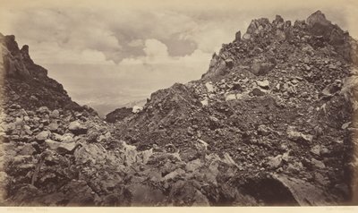 Quezaltenango vanaf de krater van een vulkaan,1877 (foto) door Eadweard Muybridge