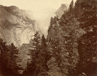Tenaya Canyon vanaf Union Point, Yosemite Valley door Eadweard Muybridge