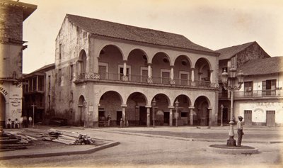 Het Cabildo, Panama door Eadweard Muybridge