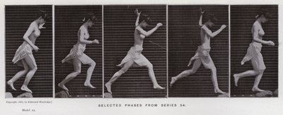 De menselijke figuur in beweging: Geselecteerde fasen uit serie 54 door Eadweard Muybridge