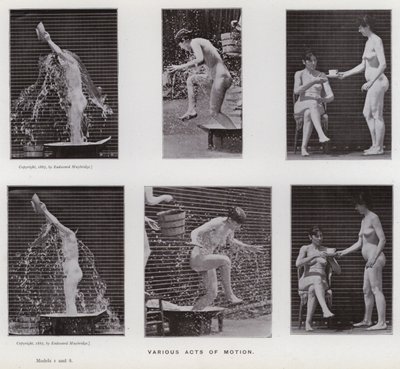 De menselijke figuur in beweging: Verschillende handelingen van beweging door Eadweard Muybridge