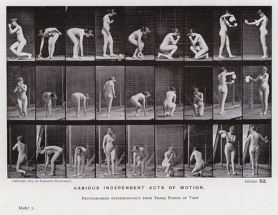 De menselijke figuur in beweging: Verschillende onafhankelijke bewegingshandelingen door Eadweard Muybridge