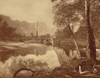 Vallei van de Yosemite vanuit Mosquito Camp, nr. 22,1872 (foto) door Eadweard Muybridge