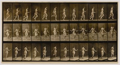 Vrouw met springtouw, uit het boek Animal Locomotion door Eadweard Muybridge