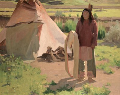 Klikitat krijger, ca. 1898 door Eanger Irving Couse