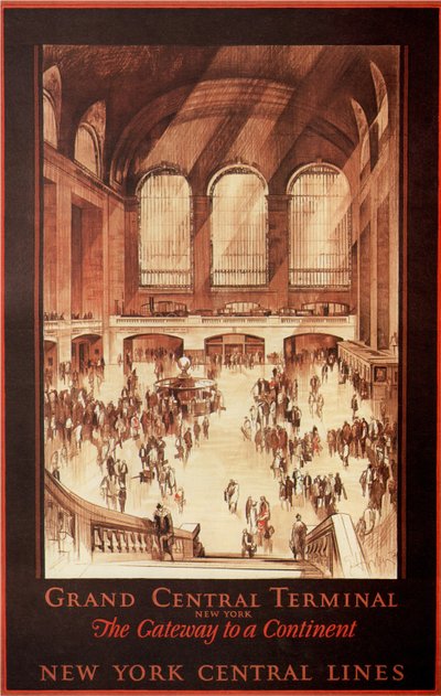 Grand Central Terminal, New York, 1927 door Earl Horter