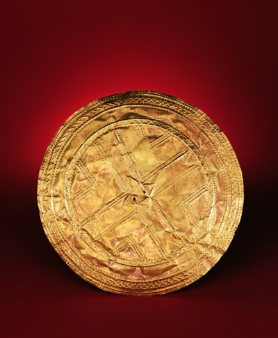 Schijf mogelijk gebruikt als broche, uit Tedavnet, County Monaghan door Early Bronze Age