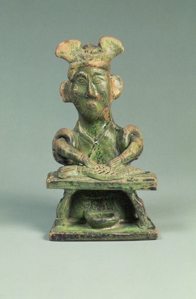 Beeld van een visverkoper, grafartefact, Oostelijke Han-dynastie, 25-220 door Eastern Han Dynasty Chinese School