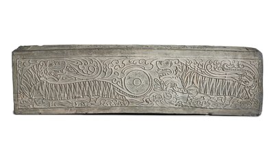 Grote Grijze Funeraire Architectonische Element met Twee Tijgers door Eastern Han Dynasty Chinese School