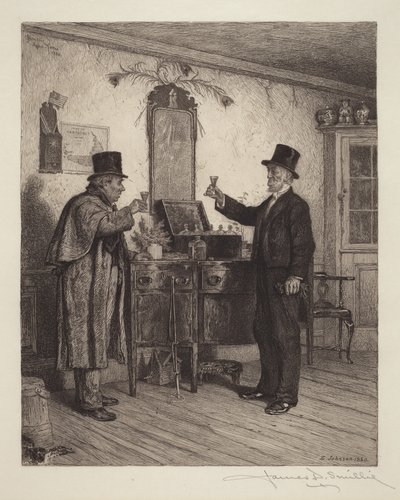 Een glas met de landheer door Eastman Johnson
