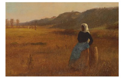 Bij het Sluiten van de Dag, ca. 1878-80 door Eastman Johnson