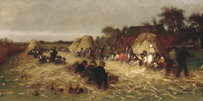 Maïsschillen op Nantucket door Eastman Johnson
