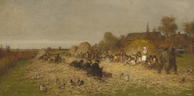 Husking Bee, eiland Nantucket door Eastman Johnson