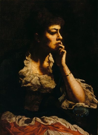 Portret van Mevrouw Eastman Johnson door Eastman Johnson