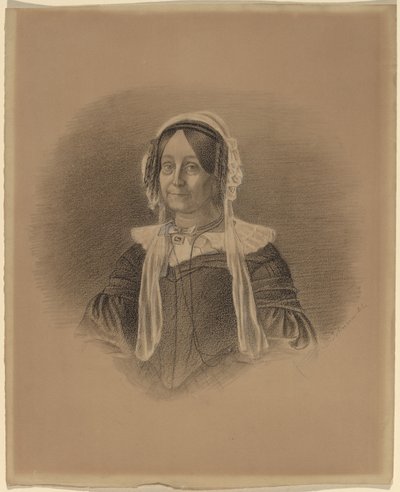Portret van een Oude Vrouw door Eastman Johnson