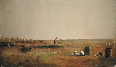 Studie voor Cranberry Pickers door Eastman Johnson