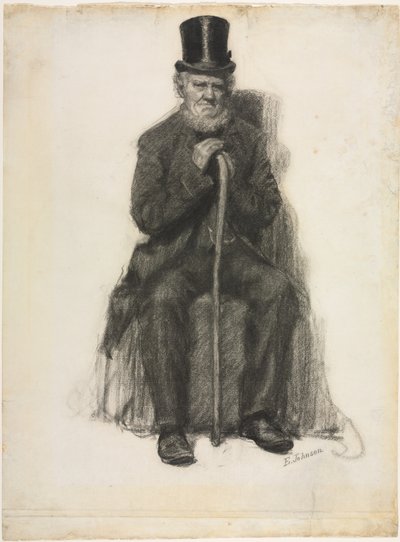 Studie van een oude man (mogelijk een studie voor portret van Peter Folger), c.1886 door Eastman Johnson