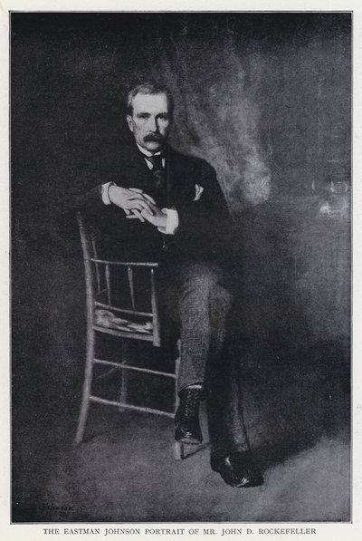 Het Eastman Johnson Portret van Mr John D. Rockefeller door Eastman after Johnson