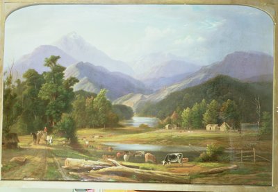 Nieuw-Zeelands Landschap, 1872 door Ebenezer Wake Cook