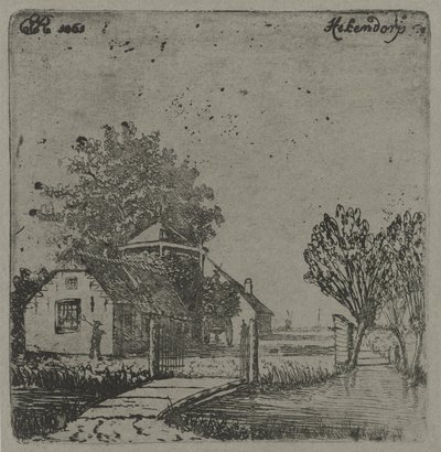 Gezicht op Hekendorp door Eberhard Cornelis Rahms