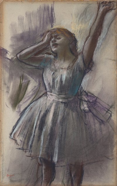 Dansers die zich Uitrekken door Edgar Degas