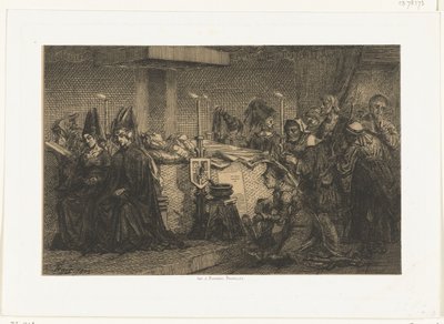Maria van Bourgondië op haar praalbed door Edgar Alfred Baes