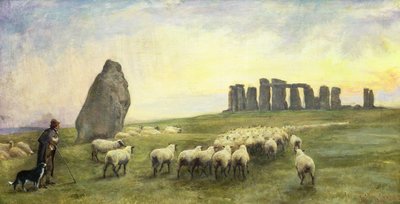 Terug naar Huis, Stonehenge, Wiltshire, 1891 door Edgar Barclay