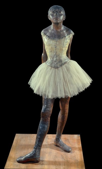 14 jaar oude of grote danseres gekleed door Edgar Degas