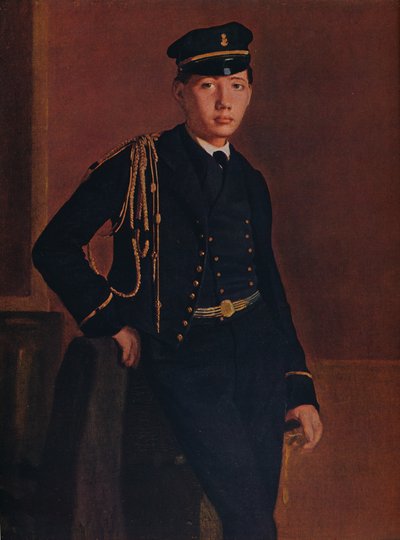 Achille de Gas in het uniform van een cadet, 1856-1857 door Edgar Degas