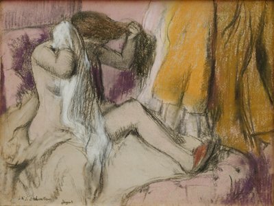 Nach dem Bad door Edgar Degas