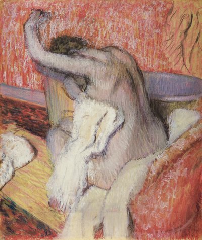 Na het Bad, Vrouw die Zichzelf Afdroogt door Edgar Degas