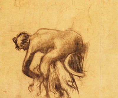 Na het Bad, Vrouw die Zich Afdroogt door Edgar Degas
