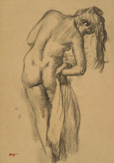 Na het bad door Edgar Degas
