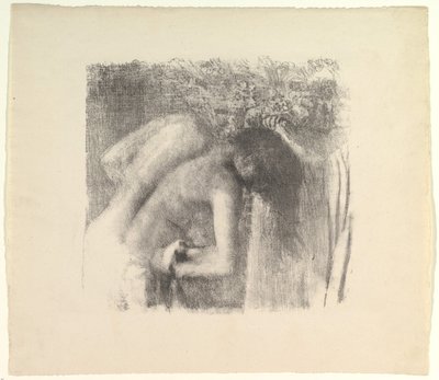 Na het Bad grote versie, 1891-92 door Edgar Degas