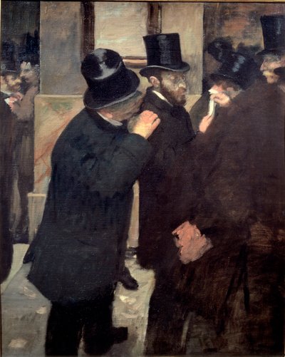 Op de Beurs door Edgar Degas