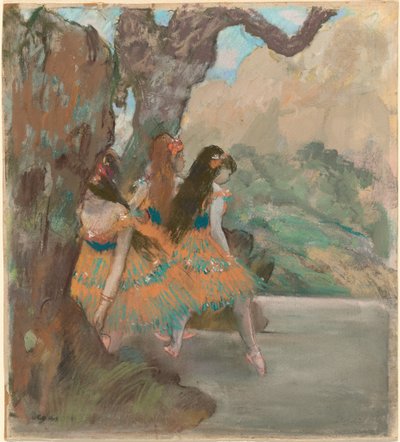 Balletdansers, ca. 1877 door Edgar Degas