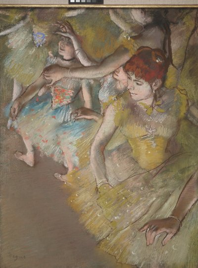 Balletdansers op het podium door Edgar Degas